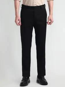 Arrow Men Easy Flex Tapered Fit Solid Trousers