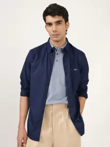 Andamen Men Premium Button-Down Collar Solid Cotton Casual Shirt