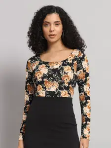 Dream Beauty Fashion Women Floral Printed Square Neck Top