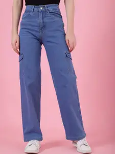 4WRD by Dressberry Women Classic High-Rise Cargo Jeans