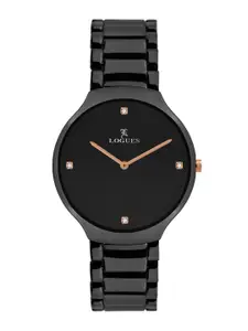 L LOGUES Women Brass Dial & Ceramic Bracelet Style Straps Analogue Watch L 1978 NC-03