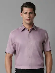 Louis Philippe Men Classic Spread Collar Solid Cotton Formal Shirt