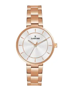 L LOGUES Women Brass Dial & Bracelet Style Straps Analogue Watch L 6181 WM-02