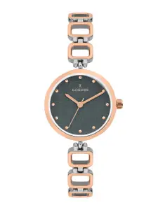 L LOGUES Women Brass Dial & Bracelet Style Straps Analogue Watch L E-707 BWM-27