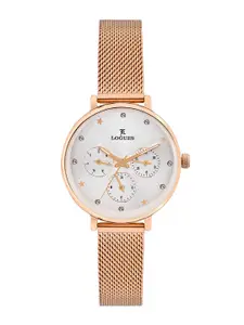 L LOGUES Women Brass Dial & Bracelet Style Straps Analogue Watch L 1712 WZ-02