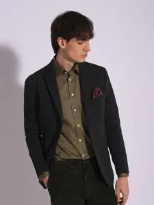 SELECTED Men Spread Collar Solid Cotton Slim Fit Formal Shirt