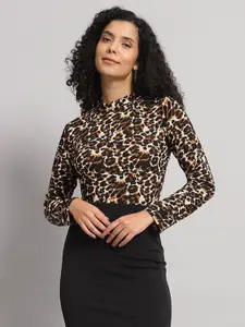 Dream Beauty Fashion Women Animal Printed Round Neck Top