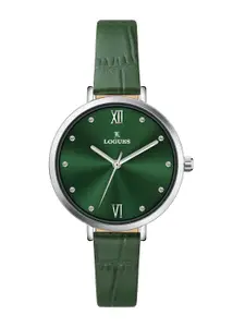 L LOGUES Women Brass Dial & Leather Straps Analogue Watch L E-685 SL-10