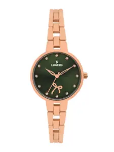 L LOGUES Women Brass Dial & Bracelet Style Straps Analogue Watch L E-799 WM-10