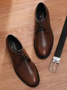 Teakwood Leathers Men Lace-Ups Textured Formal Derbys