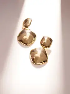 Priyaasi Gold Plated Contemporary Drop Earrings