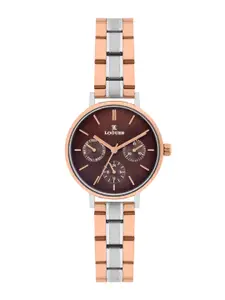 L LOGUES Women Brass Dial & Bracelet Style Straps Analogue Watch L 1713 BWM-05