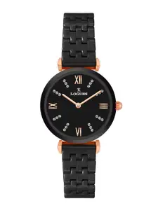 L LOGUES Women Brass Dial & Ceramic Bracelet Style Straps Analogue Watch L 1979 NC-03