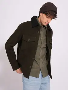 SELECTED Men Spread Collar Solid Cotton Casual Shirt