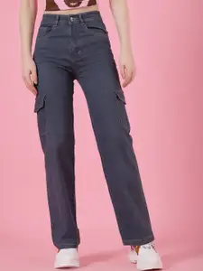 4WRD by Dressberry Women Classic High-Rise Cargo Jeans