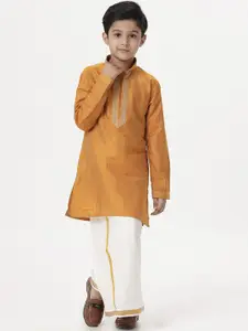 Ramraj Boys Embellished Kurta With Dhoti