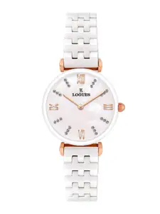 L LOGUES Women Brass Dial & Ceramic Straps Analogue Watch L 1979 AC-16