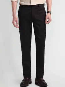 Arrow Men Easy Flex Tapered Fit Solid Trousers