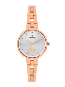 L LOGUES Women Brass Dial & Bracelet Style Straps Analogue Watch L E-799 WM-02