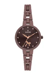 L LOGUES Women Brass Dial & Bracelet Style Straps Analogue Watch L E-799 CM-05
