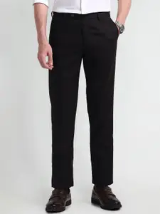 Arrow Men Easy Flex Tapered Fit Solid Trousers