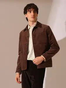 SELECTED Men Spread Collar Textured Solid Cotton Casual Shirt