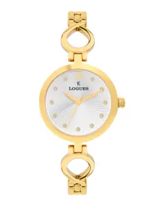 L LOGUES Women Brass Dial & Bracelet Style Straps Analogue Watch L E-708 YM-02