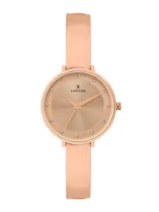 L LOGUES Women Brass Dial & Bracelet Style Straps Analogue Watch L 6179 WM-06