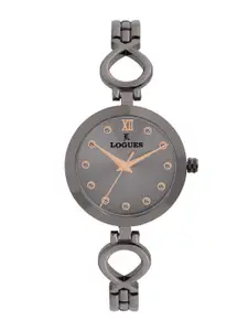 L LOGUES Women Brass Dial & Bracelet Style Straps Analogue Watch L E-708 QM-27