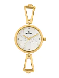 L LOGUES Women Brass Dial & Bracelet Style Straps Analogue Watch L E-710 YM-02