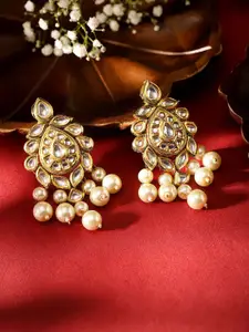 Priyaasi Gold Plated Pearls Drop Earrings