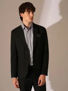 SELECTED Men Spread Collar Solid Cotton Slim Fit Formal Shirt