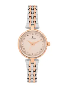 L LOGUES Women Brass Dial & Bracelet Style Straps Analogue Watch L E-711 BWM-06