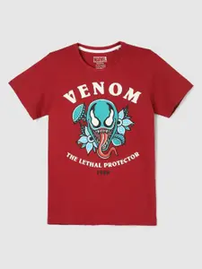 max Boys Graphic Printed Round Neck Cotton T-shirt