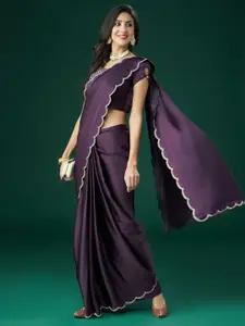 kasee Beads and Stones Satin Saree