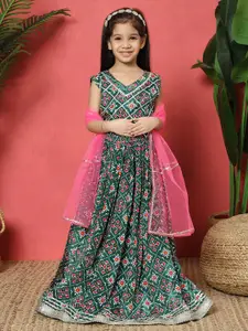 Readiprint Girls Printed Cotton Ready to Wear Lehenga & Blouse With Dupatta