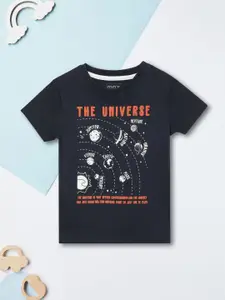 max Boys Graphic Printed Round Neck Cotton T-shirt