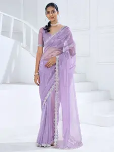 Anouk Embellished Aari Work Organza Saree