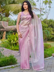 Anouk Beads and Stones Organza Saree