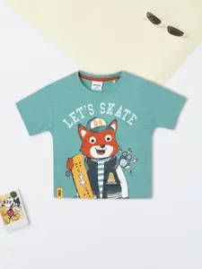 max Boys Graphic Printed Round Neck Cotton Boxy Fit T-shirt