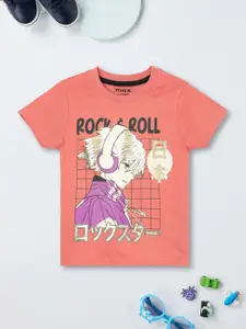 max Boys Graphic Printed Round Neck Cotton T-shirt