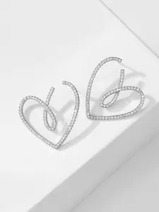 KRENOZ Heart Shaped Studs Earrings