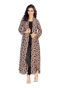Murcia Animal Printed Open Front Longline Shrug
