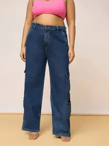 FREAKINS Women Straight Fit High-Rise Cotton Jeans