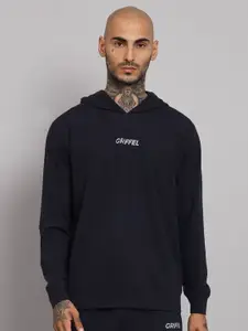 GRIFFEL Men Solid Hooded Sweatshirt