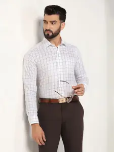 Blackberrys Men India Slim Cutaway Collar Tartan Checked Cotton Formal Shirt