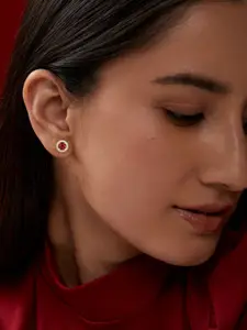 MINUTIAE Gold Plated Circular Kundan Studs