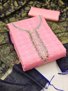 KIMISHA Floral Zari Embellished Unstitched Dress Material