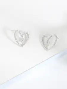 KRENOZ Heart Shaped Studs Earrings