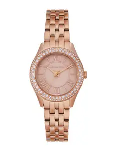 Michael Kors Women Embellished Dial & Stainless Steel Straps Analogue Watch AK_MK4845